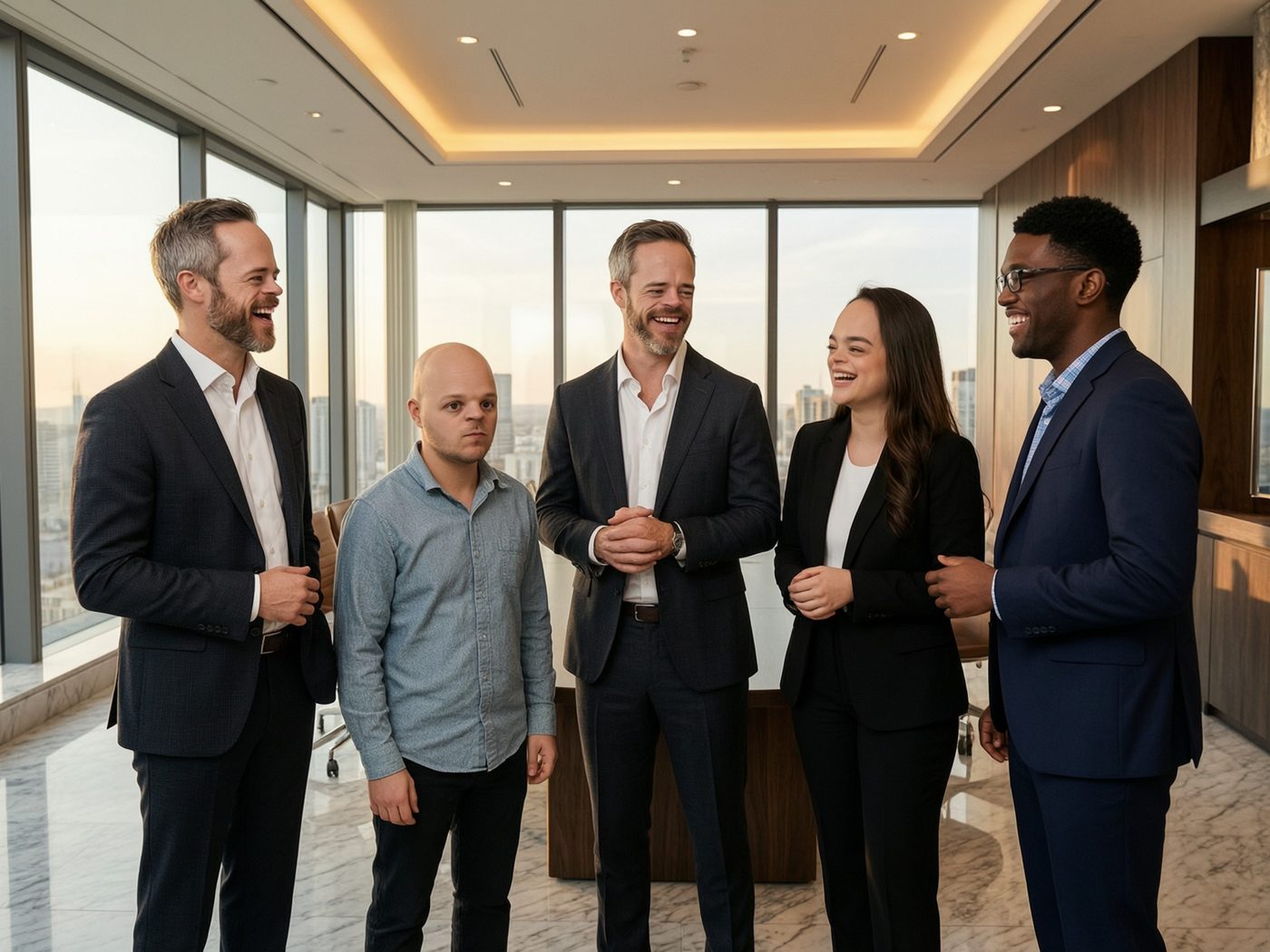 The 5iveHead leadership team following the Series A announcement.